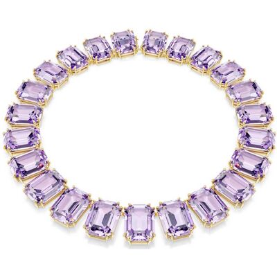 Swarovski Millenia Halskette, Übergroße Kristalle, Oktagon-Schliff, Violett, 18K Goldbeschichtet Unisex OS Swarovski Millenia Halskette, Übergroße Kristalle, Oktagon-Schliff, Violett, 18K Goldbeschichtet Unisex OS