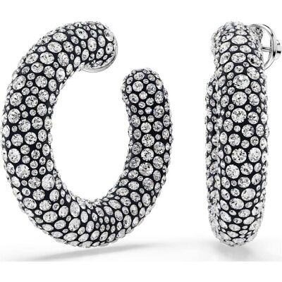 Swarovski Sublima Kreolen, Gemischte Rundschliffe, Weiß, Rhodiniert Unisex OS Swarovski Sublima Kreolen, Gemischte Rundschliffe, Weiß, Rhodiniert Unisex OS