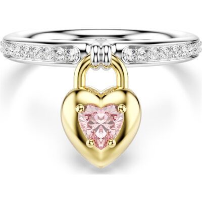 Swarovski Idyllia Motivring, Verschiedene Schliffe, Herz, Rosa, Metallmix Unisex 58 Swarovski Idyllia Motivring, Verschiedene Schliffe, Herz, Rosa, Metallmix Unisex 58