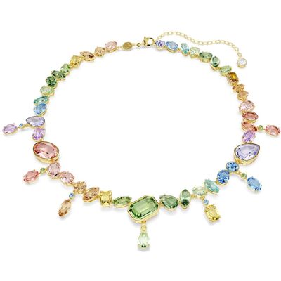 Swarovski Gema Halskette, Verschiedene Schliffe, Schwingende Kristalle, Mehrfarbig, 18K Goldbeschichtet Unisex OS Swarovski Gema Halskette, Verschiedene Schliffe, Schwingende Kristalle, Mehrfarbig, 18K Goldbeschichtet Unisex OS