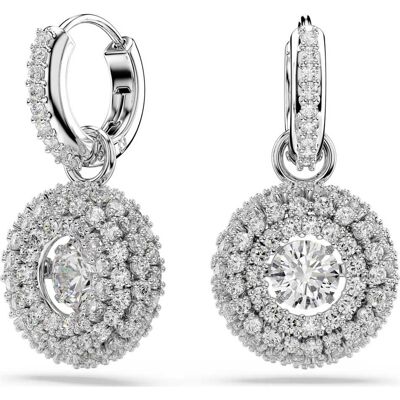 Swarovski Sublima Drop-Ohrhänger, Rundschliff, Weiß, Rhodiniert Unisex OS Swarovski Sublima Drop-Ohrhänger, Rundschliff, Weiß, Rhodiniert Unisex OS