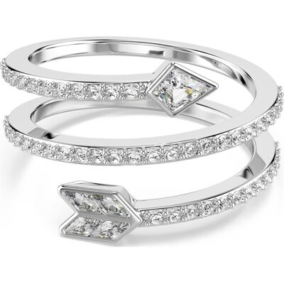 Swarovski Idyllia Motivring, Verschiedene Schliffe, Pfeil, Weiß, Rhodiniert Unisex 58 Swarovski Idyllia Motivring, Verschiedene Schliffe, Pfeil, Weiß, Rhodiniert Unisex 58