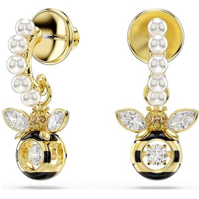 Swarovski Idyllia Drop-Ohrhänger, Kristallperle, Verschiedene Schliffe, Biene, Mehrfarbig, 18K Goldbeschichtet Unisex OS Swarovski Idyllia Drop-Ohrhänger, Kristallperle, Verschiedene Schliffe, Biene, Mehrfarbig, 18K Goldbeschichtet Unisex OS