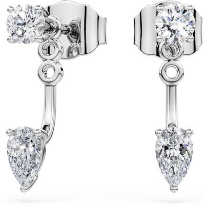 Swarovski Galaxy Ohrring-Jackets, Im Labor gezüchtete Diamanten 0,82 ct tw, Verschiedene Formen, Sterlingsilber Unisex OS Swarovski Galaxy Ohrring-Jackets, Im Labor gezüchtete Diamanten 0,82 ct tw, Verschiedene Formen, Sterlingsilber Unisex OS