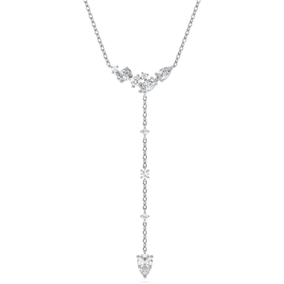 Swarovski Galaxy Y-Halskette, Im Labor gezüchtete Diamanten 0,7 ct tw, Verschiedene Formen, Sterlingsilber Unisex OS Swarovski Galaxy Y-Halskette, Im Labor gezüchtete Diamanten 0,7 ct tw, Verschiedene Formen, Sterlingsilber Unisex OS
