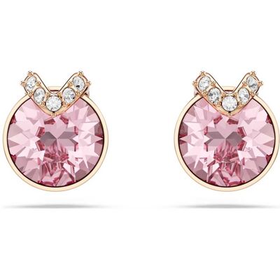 Swarovski Bella V Ohrstecker, Rundschliff, Pavé, Rosa, 18K Roségoldbeschichtet Unisex OS Swarovski Bella V Ohrstecker, Rundschliff, Pavé, Rosa, 18K Roségoldbeschichtet Unisex OS