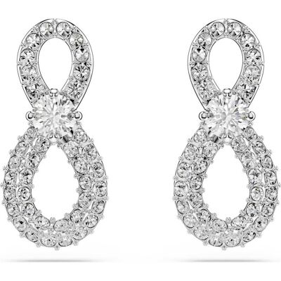 Swarovski Hyperbola Ohrstecker, Rundschliff, Pavé, Unendlichkeit, Weiß, Rhodiniert Unisex OS Swarovski Hyperbola Ohrstecker, Rundschliff, Pavé, Unendlichkeit, Weiß, Rhodiniert Unisex OS