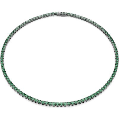 Swarovski Matrix Tennis Halskette, Rundschliff, Grün, Rutheniert Unisex M Swarovski Matrix Tennis Halskette, Rundschliff, Grün, Rutheniert Unisex M