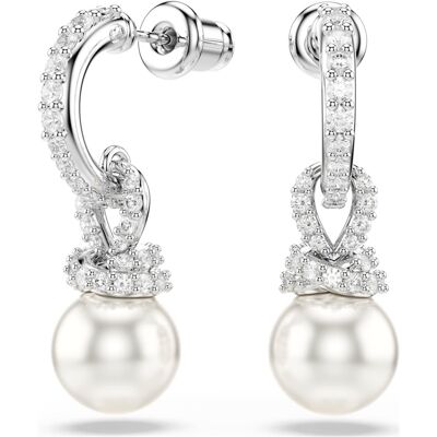 Swarovski Originally Drop-Ohrhänger, Kristallperle, Pavé, Weiß, Rhodiniert Unisex OS Swarovski Originally Drop-Ohrhänger, Kristallperle, Pavé, Weiß, Rhodiniert Unisex OS