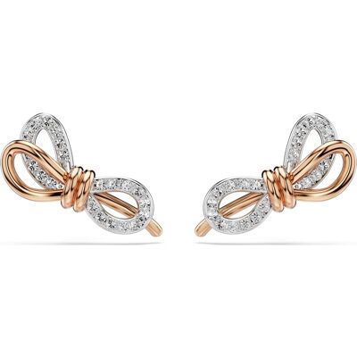 Swarovski Lifelong Ohrstecker, Pavé, Schleife, Weiß, Metallmix Unisex OS Swarovski Lifelong Ohrstecker, Pavé, Schleife, Weiß, Metallmix Unisex OS