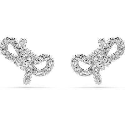 Swarovski Lifelong Ohrstecker, Pavé, Schleife, Weiß, Rhodiniert Unisex OS Swarovski Lifelong Ohrstecker, Pavé, Schleife, Weiß, Rhodiniert Unisex OS