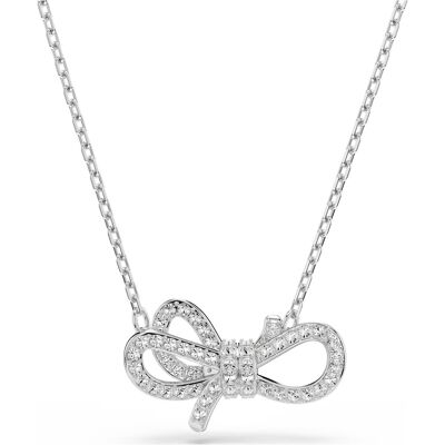 Swarovski Lifelong Anhänger, Pavé, Schleife, Weiß, Rhodiniert Unisex OS Swarovski Lifelong Anhänger, Pavé, Schleife, Weiß, Rhodiniert Unisex OS