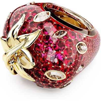 Swarovski Idyllia Motivring, Verschiedene Schliffe, Erdbeere, Rot, 18K Goldbeschichtet Unisex 55 Swarovski Idyllia Motivring, Verschiedene Schliffe, Erdbeere, Rot, 18K Goldbeschichtet Unisex 55