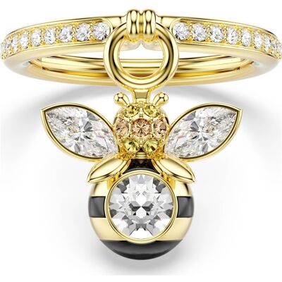 Swarovski Idyllia Motivring, Verschiedene Schliffe, Biene, Mehrfarbig, 18K Goldbeschichtet Unisex 50-55 Swarovski Idyllia Motivring, Verschiedene Schliffe, Biene, Mehrfarbig, 18K Goldbeschichtet Unisex 50-55