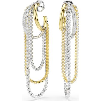 Swarovski Hyperbola Ohrringe, Lagen, Rundschliff, Weiß, Metallmix Unisex OS Swarovski Hyperbola Ohrringe, Lagen, Rundschliff, Weiß, Metallmix Unisex OS