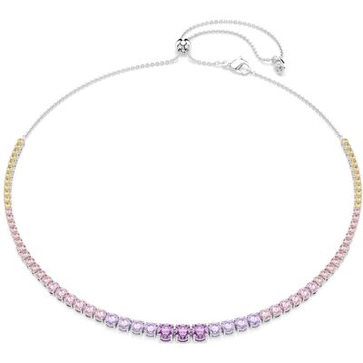 Swarovski Matrix Halskette, Rundschliffe im Farbverlauf, Mehrfarbig, Rhodiniert Unisex OS Swarovski Matrix Halskette, Rundschliffe im Farbverlauf, Mehrfarbig, Rhodiniert Unisex OS