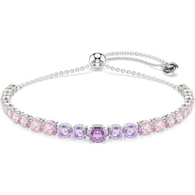 Swarovski Matrix Armband, Rundschliffe im Farbverlauf, Mehrfarbig, Rhodiniert Unisex OS Swarovski Matrix Armband, Rundschliffe im Farbverlauf, Mehrfarbig, Rhodiniert Unisex OS