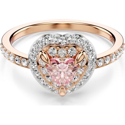 Swarovski One Motivring, Herzschliff, Pavé, Herz, Rosa, 18K Roségoldbeschichtet Unisex 58 Swarovski One Motivring, Herzschliff, Pavé, Herz, Rosa, 18K Roségoldbeschichtet Unisex 58