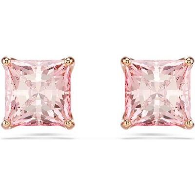 Swarovski Stilla Ohrstecker, Kissenschliff, Rosa, 18K roségoldbeschichtet Unisex OS Swarovski Stilla Ohrstecker, Kissenschliff, Rosa, 18K roségoldbeschichtet Unisex OS