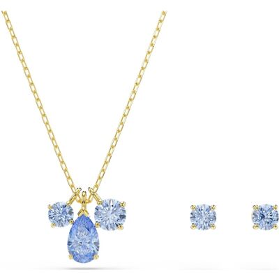 Swarovski Mesmera Set, Set (2), Verschiedene Schliffe, Blau, 18K goldbeschichtet Unisex OS Swarovski Mesmera Set, Set (2), Verschiedene Schliffe, Blau, 18K goldbeschichtet Unisex OS