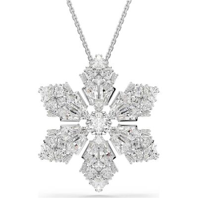 Swarovski Idyllia Anhänger und Brosche, Verschiedene Schliffe, Schneeflocke, Weiß, Rhodiniert Unisex OS Swarovski Idyllia Anhänger und Brosche, Verschiedene Schliffe, Schneeflocke, Weiß, Rhodiniert Unisex OS