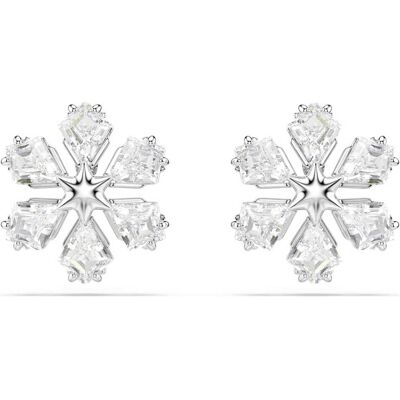 Swarovski Idyllia Ohrstecker, Verschiedene Schliffe, Schneeflocke, Weiß, Rhodiniert Unisex OS Swarovski Idyllia Ohrstecker, Verschiedene Schliffe, Schneeflocke, Weiß, Rhodiniert Unisex OS