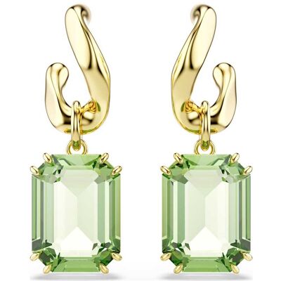 Swarovski Millenia Drop-Ohrhänger, Oktagon-Schliff, Grün, 18K goldbeschichtet Unisex OS Swarovski Millenia Drop-Ohrhänger, Oktagon-Schliff, Grün, 18K goldbeschichtet Unisex OS