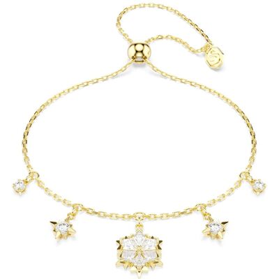 Swarovski Magic Armband, Verschiedene Schliffe, Schneeflocke, Weiß, 18K goldbeschichtet Unisex OS Swarovski Magic Armband, Verschiedene Schliffe, Schneeflocke, Weiß, 18K goldbeschichtet Unisex OS