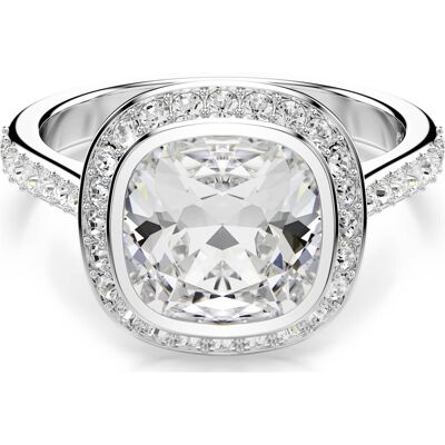 Swarovski Una Angelic Strahlenkranz-Ring, Kissenschliff, Weiß, Rhodiniert Unisex 50 Swarovski Una Angelic Strahlenkranz-Ring, Kissenschliff, Weiß, Rhodiniert Unisex 50