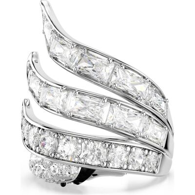 Swarovski Vienna Cocktailring, Verschiedene Schliffe, Schwan, Weiß, Rhodiniert Unisex 55-60 Swarovski Vienna Cocktailring, Verschiedene Schliffe, Schwan, Weiß, Rhodiniert Unisex 55-60