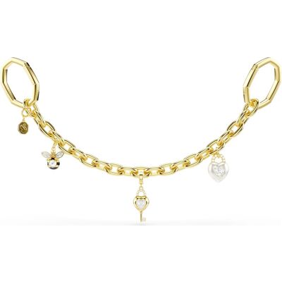 Swarovski Handtaschen-Charm, Verschiedene Schliffe, Weiß, Goldlegierungsschicht Unisex OS Swarovski Handtaschen-Charm, Verschiedene Schliffe, Weiß, Goldlegierungsschicht Unisex OS