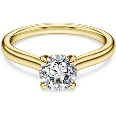 Swarovski Eternity Solitärring, Im Labor gezüchtete Diamanten 1,0 ct tw, Runde Form, 18K Gelbgold Unisex 55 Swarovski Eternity Solitärring, Im Labor gezüchtete Diamanten 1,0 ct tw, Runde Form, 18K Gelbgold Unisex 55