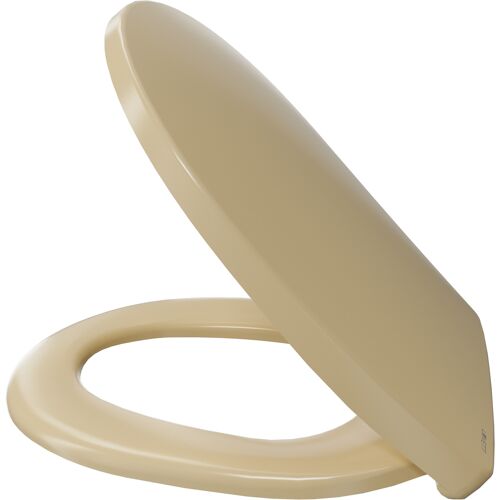 Forum Online GmbH Luvett® WC-Sitz mit Absenkautomatik C100 oval universell, Toilettendeckel mit 3 Edelstahl Montagelösungen, Klodeckel abnehmbar Bahama Beige