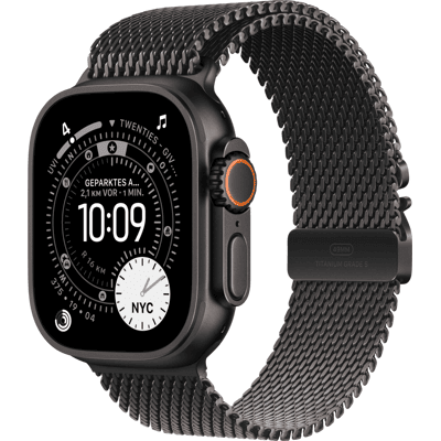 Apple Watch Ultra 3 GPS + Cellular, Titangehäuse, Milanaiseband, 49 mm Apple Watch Ultra 3 GPS + Cellular, Titangehäuse, Milanaiseband, 49 mm