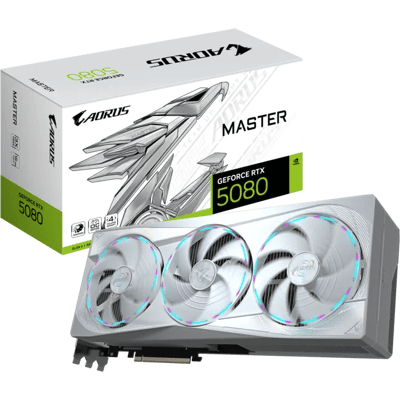 Gigabyte GeForce RTX 5080 Aorus MASTER ICE 16G Grafikkarte Gigabyte GeForce RTX 5080 Aorus MASTER ICE 16G Grafikkarte