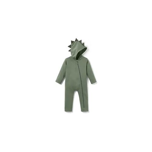 Tchibo - Kinder-Sweat-Overall mit Dino-Applikation - Baby - Gr. 74/80 - dunkelgrün