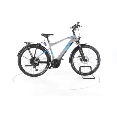 R Raymon CrossRay E 6.0 Trekking E-Bike grey blue M R Raymon CrossRay E 6.0 Trekking E-Bike grey blue M