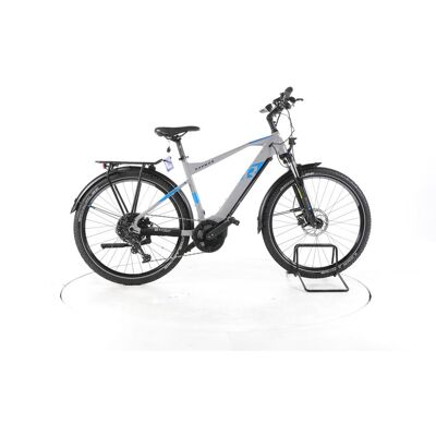 R Raymon CrossRay E 6.0 Trekking E-Bike grey blue black M R Raymon CrossRay E 6.0 Trekking E-Bike grey blue black M