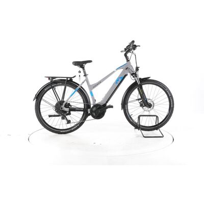 R Raymon CrossRay E 6.0 Trekking E-Bike grey blue black M / 50 cm R Raymon CrossRay E 6.0 Trekking E-Bike grey blue black M / 50 cm