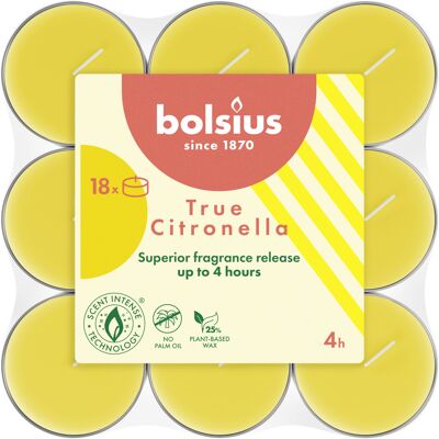 Bolsius 18er Pack Citronella Teelichter - Für Draußen Bolsius 18er Pack Citronella Teelichter - Für Draußen