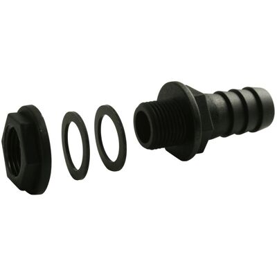 Marley - Regentonanschluss - schwarz - 19.05 mm - Schlauchanschluss Marley - Regentonanschluss - schwarz - 19.05 mm - Schlauchanschluss