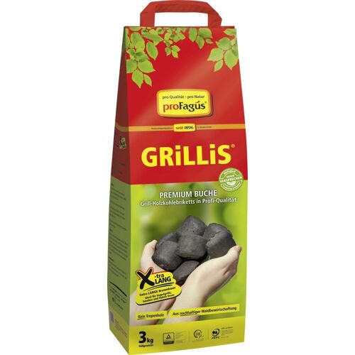 Weitere Profagus Buchengrillholzkohle-Briketts-Grillis 3 kg Beutel