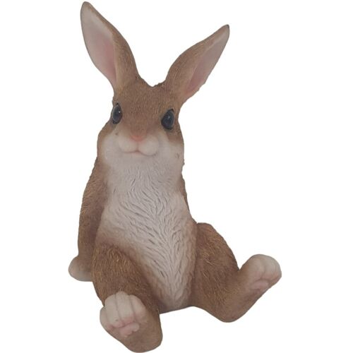 FD Dekofigur Hase sitzend 22 x 9,5 x 14 cm braun weiß