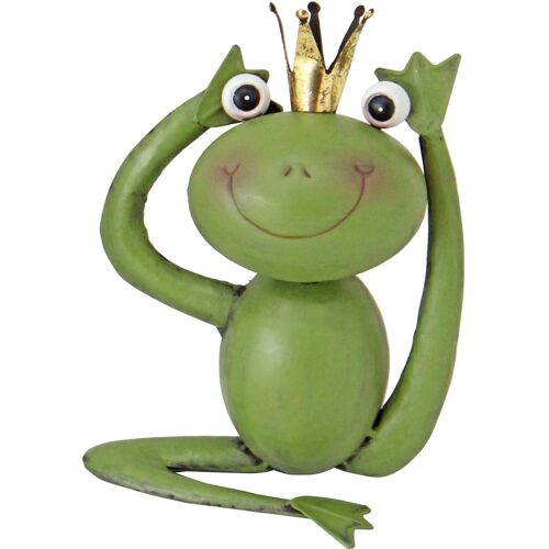 TrendLine Dekofigur Frosch Metall 27 x 21 cm grün