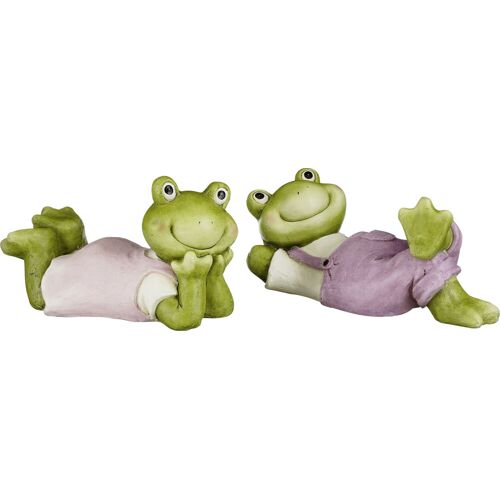 Mica Decorations Dekofigur Frosch 30 cm mehrfarbig 2-fach sortiert