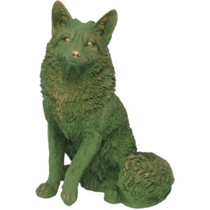 FD Figur Fuchs sitzend, Polyresin 48 x 30 x 29 cm grün FD Figur Fuchs sitzend, Polyresin 48 x 30 x 29 cm grün