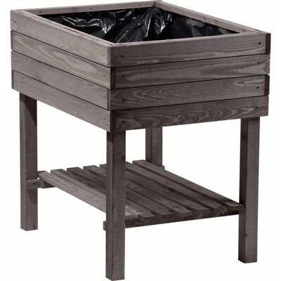 Dobar Hochbeet mit Ablageboden 80 x 58 x 80 cm, Anthrazit Dobar Hochbeet mit Ablageboden 80 x 58 x 80 cm, Anthrazit