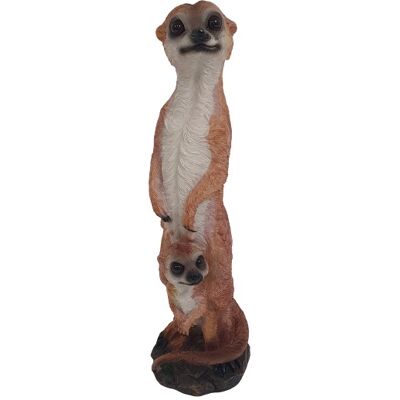 FD Dekofigur Erdmännchen mit Kind 29 x 9 cm braun FD Dekofigur Erdmännchen mit Kind 29 x 9 cm braun