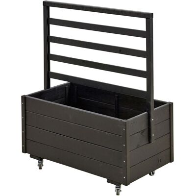 Plus Pflanzkasten mit Spalier und Rädern RAL 9005 Schwarz Plus Pflanzkasten mit Spalier und Rädern RAL 9005 Schwarz