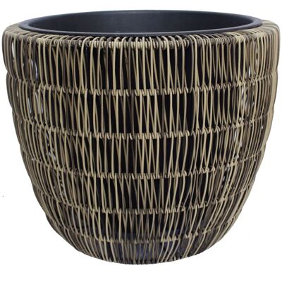 TrendLine Polyrattan Pflanztopf Ø 44 x 36 cm braun TrendLine Polyrattan Pflanztopf Ø 44 x 36 cm braun